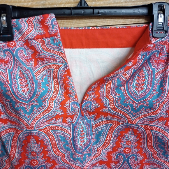 J. Crew Paisley The Pencil Skirt Size 10 Back Zip Closure. Boho Hippie Festival. - Picture 5 of 7